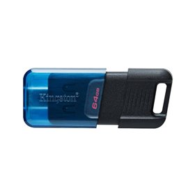 Memória usb 3.2 tipo c kingston 64gb datatraveler dt80m