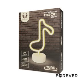Luz LED Neon em Forma de Nota Musical c/ Base