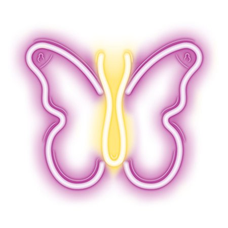 Luz LED Neon em Forma de Borboleta