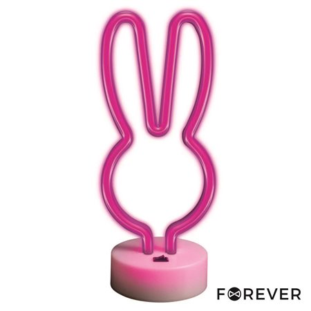 Luz LED Neon em Forma de Coelho c/ Base