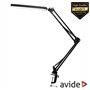Candeeiro Secretária LED 12W USB 450Lm Preto Avide