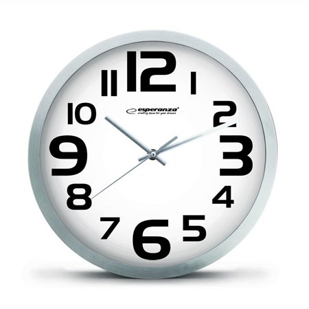 Relógio de Parede Analógico Branco 25cm