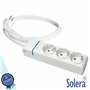 Tomada Elétrica c/ 3 Saídas 1.5M Branco Solera