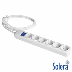 Tomada Elétrica c/ 6 Saídas Interruptor 1.5M Solera