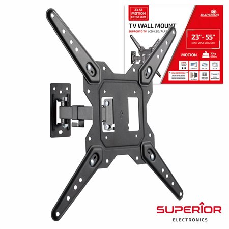 Suporte LCD/LED/Curvo/Plasma 23/55" c/ 1 Braço Vesa 400/400