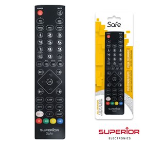 Comando TV Universal 2:1 Lavável Slim Preto Superior