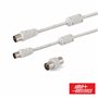 Cabo Coaxial Macho/Fêmea Branco 2M C/ Filtro