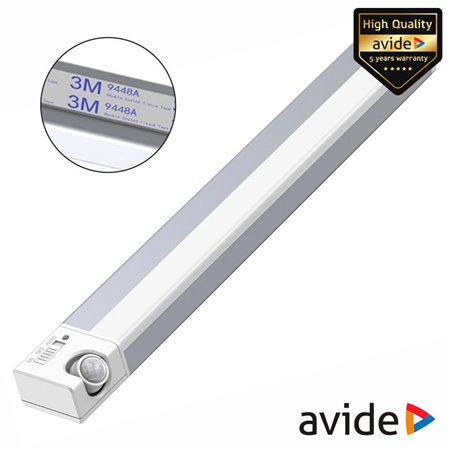 Armadura LED c/ Sensor e bateria 2.5W 30cm 3000K 200Lm Avide