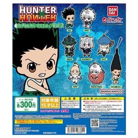 Conjunto de figuras gashapon bandai lote 39 itens caçador x caçador mascote de borracha