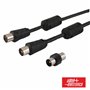 Cabo Coaxial Macho/Fêmea Preto 2M C/ Filtro