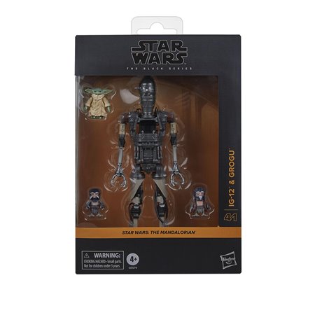 Figura Hasbro Star Wars: O Mandaloriano A Série Negra Ig - 12 & Grogu
