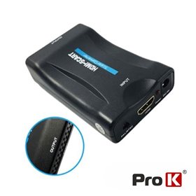 Conversor HDMI p/ SCART 720p/1080p c/Alimentador PROK