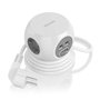 Power Strip multifuncional de mesa Aisens com 3 tomadas + 2xUSB-C - 2xUSB-A - 1,4m - cor branca