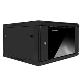 Aiten Data AI6412S 12U Armário de parede Profundidade 450 - Porta de vidro - Fechadura de segurança - sem acessórios - Cor preta