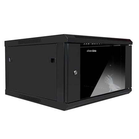 Aiten Data AI6412S 12U Armário de parede Profundidade 450 - Porta de vidro - Fechadura de segurança - sem acessórios - Cor preta