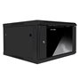 Aiten Data AI6412S 12U Armário de parede Profundidade 450 - Porta de vidro - Fechadura de segurança - sem acessórios - Cor preta