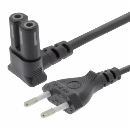 Cabo Alimentação Ac Plano Ângular / Tipo 8 Iec C7 Ângular 2M