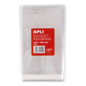 Sacos Transparentes de Polipropileno Apli com Fecho Adesivo - Tamanho 120 x 180mm - Calibre 120 - Alta Resistência e Flexibilida