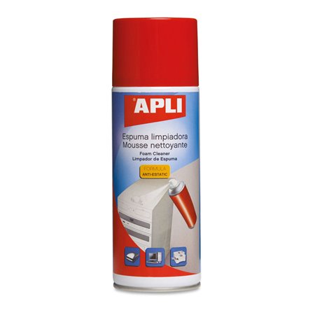 Espuma de Limpeza Antiestática Apli - 400ml - Limpeza Externa de Dispositivos Eletrônicos - Melhora o Desempenho e Prolonga a Vi