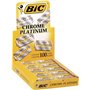 Display Bic Chrome Platinum de 20 caixas de 5 lâminas de barbear de borda dupla