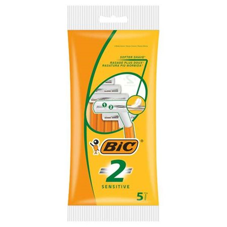 Bic Sensitive 2 Pacote de 5 lâminas descartáveis de 2 lâminas