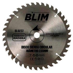 Disco de corte de madeira Blim para serra 235mm - 60 dentes com revestimento de carboneto de tungstênio