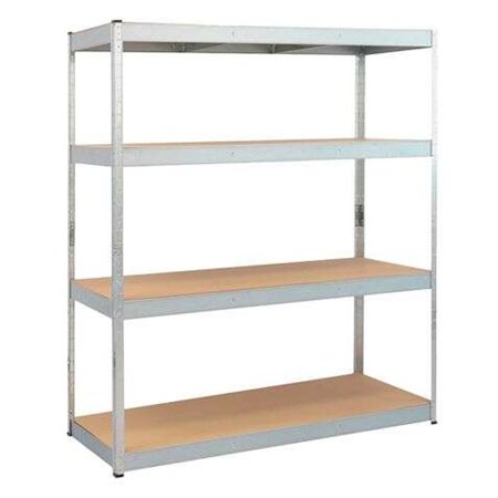 Estante Galvanizada Blim 4 Prateleiras Ajustáveis - Medidas 180x160x60cm - Peso Máx. 600kg por prateleira