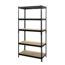 Prateleira Metálica Ajustável Blim - 183x90x45mm - Suporte 175kg por prateleira - Fácil Montagem - Revestimento em Pó Preto - Co