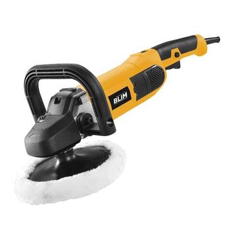 Polidora Blim 180mm - Potência 1500W - Velocidade Ajustável - Cabo Ergonômico - Inclui Disco de Lã - Cor Amarela