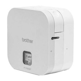 Fabricante de etiquetas eletrônicas Bluetooth portátil Brother PT-P300BT Cube - Resolução 180 dpi - Velocidade 20 mm - Cor branc