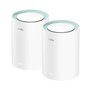 Cudy M1300 Pacote de 2 sistemas AC1200 Dual Band Mesh WiFi - 867Mbps em 5GHz, 300Mbps em 2,4GHz - 1x porta LAN 1000/100/10Mbps, 