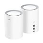 Cudy M1800 Pacote de 2 sistemas WiFi 6 Mesh AX1800 Dual Band - 1201Mbps em 5GHz, 574Mbps em 2,4GHz - 1x porta LAN 1000/100/10Mbp