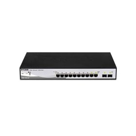 Switch semi-gerenciável D-Link 8 portas Gigabit + 2 portas Giga Combo