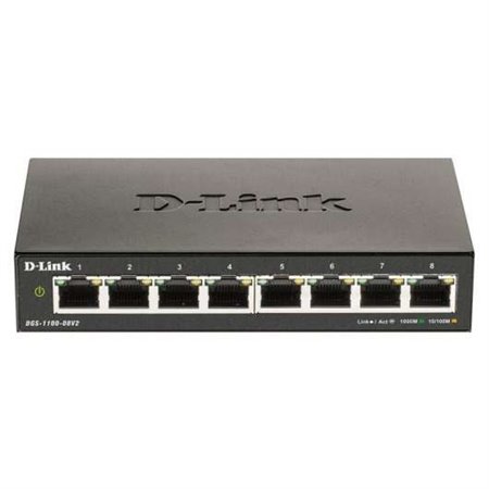 Switch inteligente D-Link 8 portas Gigabit 10/100/1000 Mbps