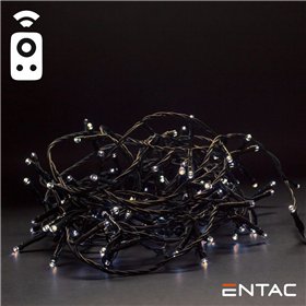 Grinalda 50 Leds 3000K Comando Ir 3Xaa 5Mt