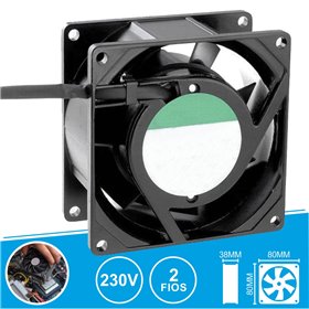 Ventoinha 230V 80X80X38Mm 2 Fios