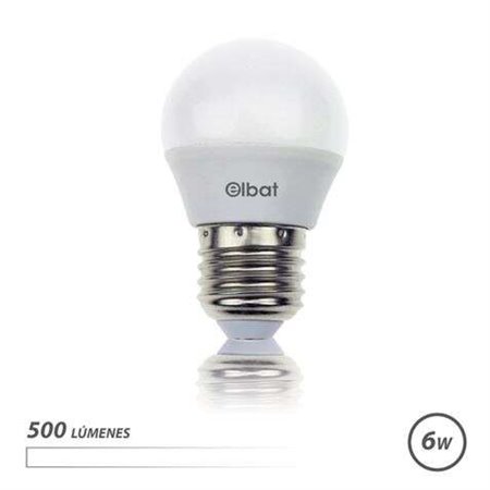 Lâmpada LED Elbat G45 - 6W - 500lm - E27 - Luz Branca