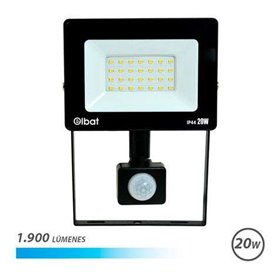 Foco LED Elbat com Sensor de Movimento - Potência: 20W - Lumens: 1900 - Luz Fria 6.500K - Vida Útil: 30.000 - 50.000 Horas - Âng