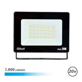 Foco LED Elbat 20W - Potência: 20W - Lumens: 1900 - 6.500K Luz Fria - 30.000 - 50.000 Horas de Vida - Ângulo 120º - Proteção: IP