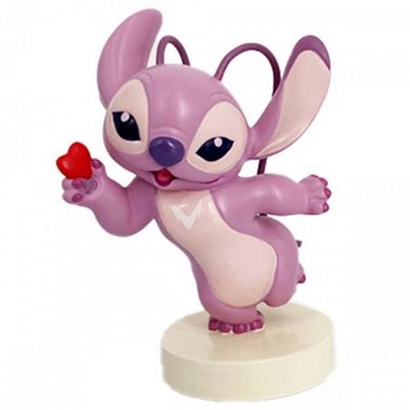 Enesco Disney Lilo & Stitch Angel com coração - Figura colecionável - Feito de resina - Esculpido e pintado à mão