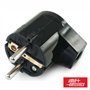 Ficha Schuko Macho C/ Terra Lateral 250V Preto