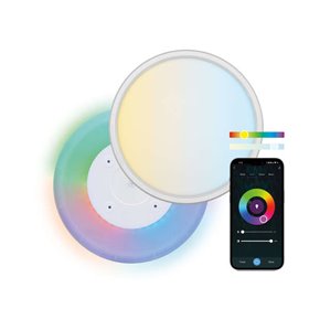 Ksix Smartled Teto Inteligente Duo - CCT-RGB - Controle por APP - 24W - 42cm