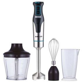 Varinha mágica Muvip em aço inoxidável 1200W + acessórios - 2 velocidades - Controle de velocidade - Corpo em aço inoxidável