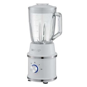 Liquidificador Muvip Desing Branco 1300W 1,5L - 2 velocidades - Lâminas de aço inoxidável - Função picador de gelo - Trava de se