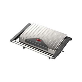 Muvip Sanduicheira de Aço Inoxidável Placa Lisa 750W - Placa Superior Inclinável - Pressão Uniforme - Alça de Toque Frio