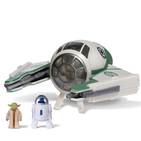 figura star wars ship 8cm jedi yoda starfighter e figura
