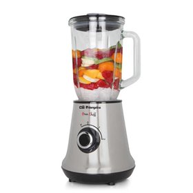 Liquidificador de vidro saudável Orbegozo BV 3500 - Jarro de vidro 1,5L - Lâmina de aço inoxidável - 2 velocidades - Potência 50