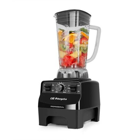 Liquidificador Profissional Orbegozo BV 9650 - Motor 1500W - Copo Tritan 2L - 8 Lâminas em Aço Inox - Função Turbo - Segurança e