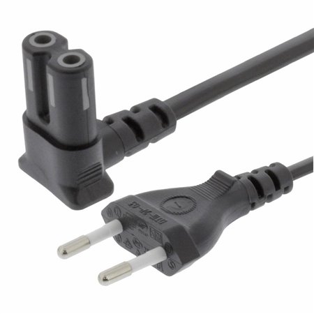 Cabo Alimentação Ac Plano Ângular / Tipo 8 Iec C7 Ângular 2M
