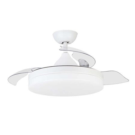 Ventilador de teto Orbegozo CP 122105 Elegance - Potente motor DC - Lâminas retráteis - Luz LED regulável - Controle remoto - Fu